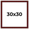 30x30 Weathered Red Picture Frame - UV Acrylic, Foam Board Backing, Hanging Hardware